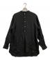 MAATEE&SONS（マーティーアンドサンズ）の古着「極上LINEN 薄LINEN PULLOVER SHIRTS」｜ブラック