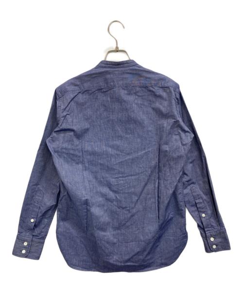 45R（フォーティファイブ・アール）45R (フォーティファイブ・アール) バンドカラーシャツ ブルー サイズ:7の古着・服飾アイテム
