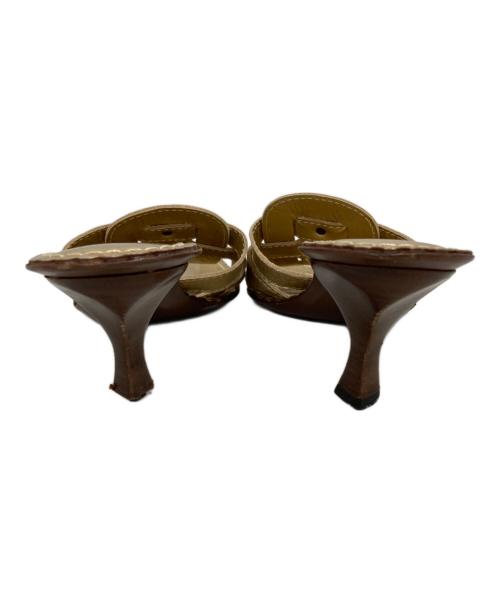 CELINE（セリーヌ）CELINE (セリーヌ) グリッターサンダル ゴールド サイズ:37 1/2の古着・服飾アイテム