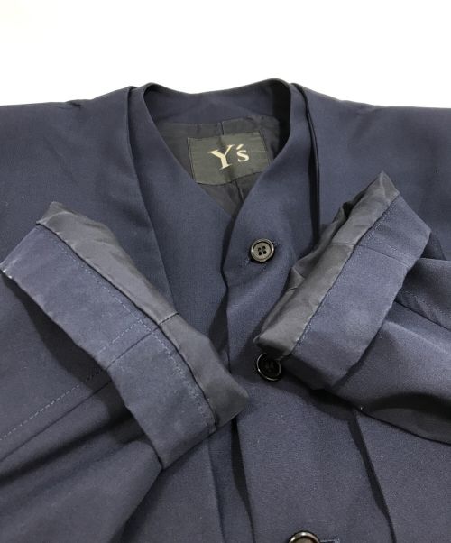 Y's（ワイズ）Y's (ワイズ) フェイクレイヤードジャケット ネイビー サイズ:Fの古着・服飾アイテム