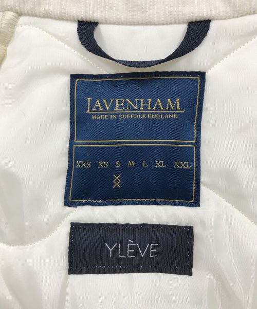 LAVENHAM（ラベンハム）LAVENHAM (ラベンハム) YLEVE (イレーヴ) スタンドカラーコート ホワイト サイズ:Sの古着・服飾アイテム