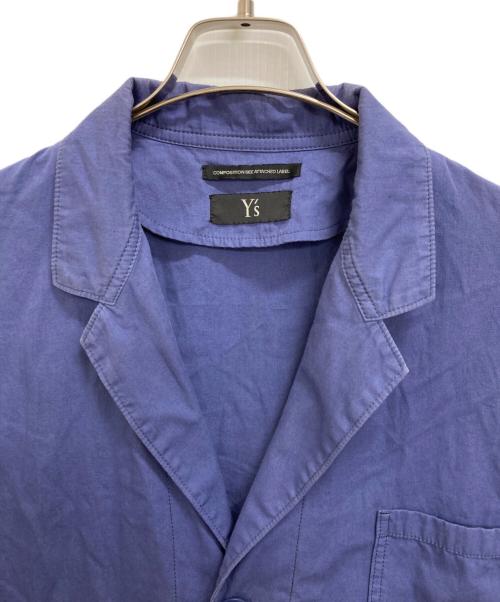 Y's（ワイズ）Y's (ワイズ) リネンブレンドショップコート ブルー サイズ:Mの古着・服飾アイテム