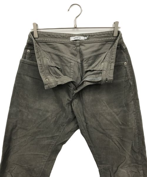 nonnative（ノンネイティブ）nonnative (ノンネイティブ) DWELLER 5P JEANS 03 COTTON CORD OVERDYED グレー サイズ:1の古着・服飾アイテム