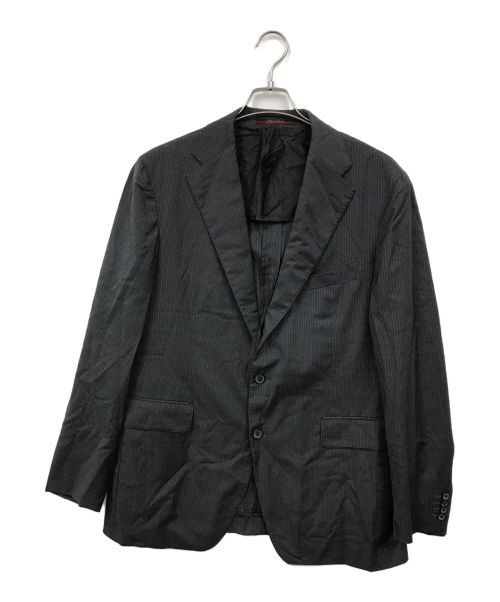 TAGLIATORE（タリアトーレ）TAGLIATORE (タリアトーレ) SARTORIALE 2Bストライプセットアップスーツ グレー サイズ:52の古着・服飾アイテム