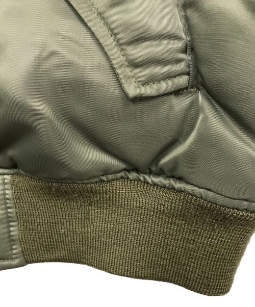 G.V.G.V（ジーヴィージーヴィー）G.V.G.V (ジーヴィージーヴィー) レースアップデザインブルゾン グリーン サイズ:34の古着・服飾アイテム