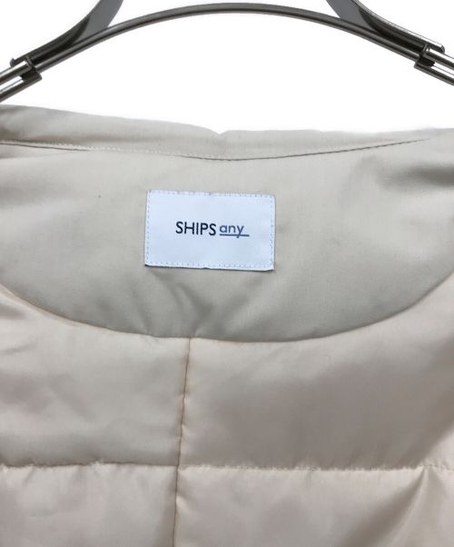 SHIPS any（シップスエニィ）SHIPS any (シップスエニィ) THERMORE パフ スタンドカラー ロング コー ホワイト サイズ:Fの古着・服飾アイテム