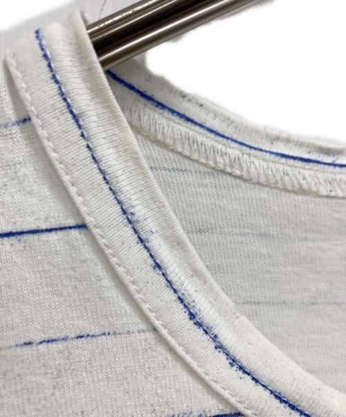 STONE ISLAND（ストーンアイランド）STONE ISLAND (ストーンアイランド) ボーダーポケットTシャツ ホワイト サイズ:Mの古着・服飾アイテム