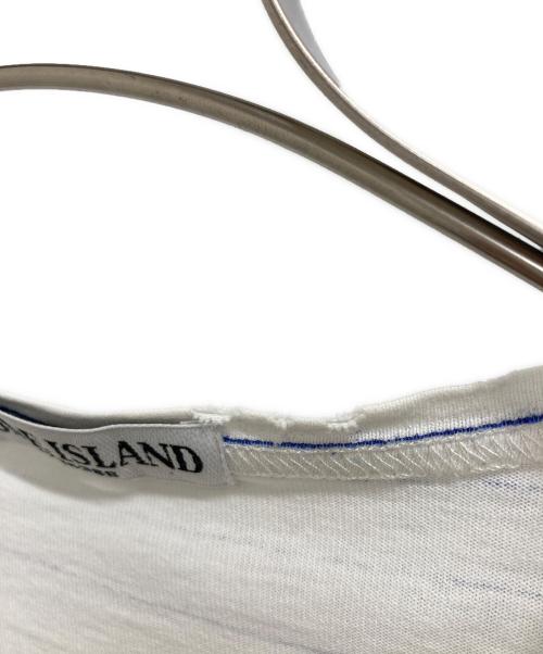 STONE ISLAND（ストーンアイランド）STONE ISLAND (ストーンアイランド) ボーダーポケットTシャツ ホワイト サイズ:Mの古着・服飾アイテム