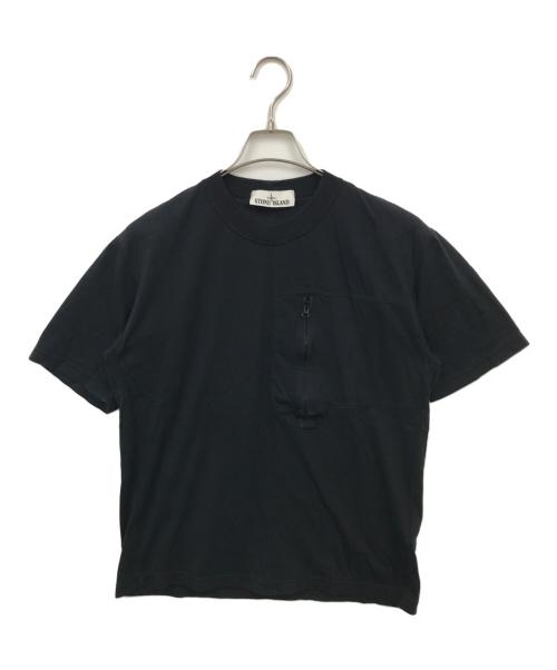 STONE ISLAND（ストーンアイランド）STONE ISLAND (ストーンアイランド) ジップポケットTシャツ ブラック サイズ:Sの古着・服飾アイテム