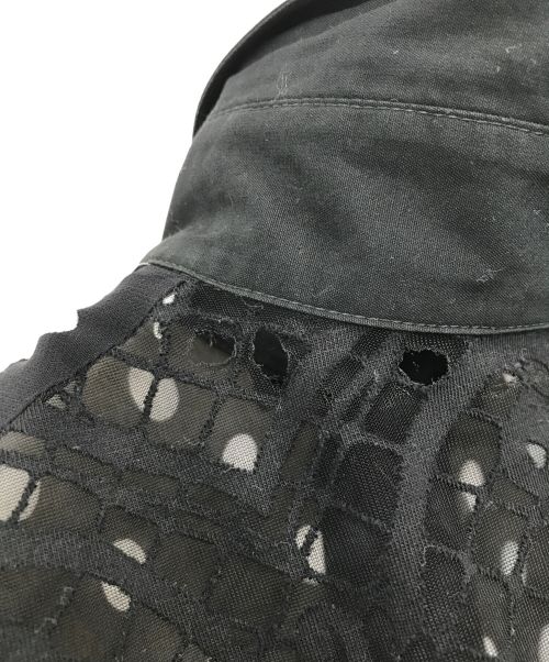 GIANNI VERSACE（ジャンニ・ヴェルサーチ）GIANNI VERSACE (ジャンニ・ヴェルサーチ) 切替シアーシャツ ブラック サイズ:38の古着・服飾アイテム