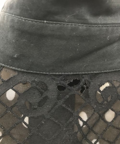 GIANNI VERSACE（ジャンニ・ヴェルサーチ）GIANNI VERSACE (ジャンニ・ヴェルサーチ) 切替シアーシャツ ブラック サイズ:38の古着・服飾アイテム