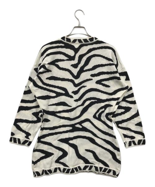 ESCADA（エスカーダ）ESCADA (エスカーダ) ゼブラ柄ニット ホワイト サイズ:40の古着・服飾アイテム