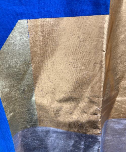 YUKI FUJISAWA（ユキ フジサワ）YUKI FUJISAWA (ユキ フジサワ) オーバープリントTシャツ ブルー サイズ:表記なしの古着・服飾アイテム