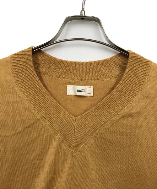 UNFIL（アンフィル）unfil (アンフィル) ニットベスト ブラウン サイズ:4の古着・服飾アイテム