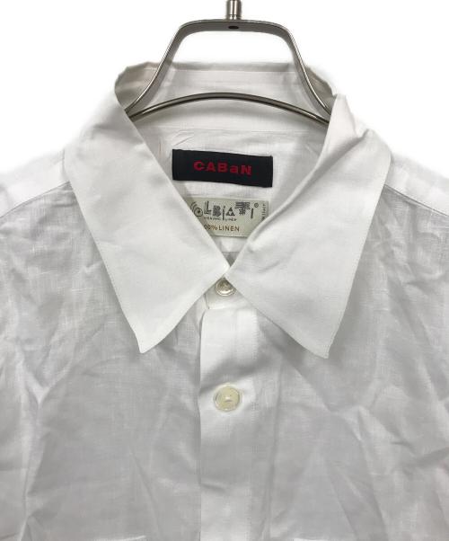 CABAN（キャバン）CABAN (キャバン) リネンボックスシャツ ホワイト サイズ:Lの古着・服飾アイテム