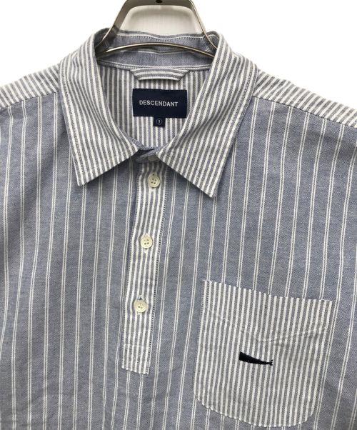 DESCENDANT（ディセンダント）DESCENDANT (ディセンダント) POストライプシャツ ブルー サイズ:1の古着・服飾アイテム