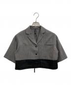 AULA AILAアウラアイラ）の古着「バックジップS/Sシャツ」｜グレー