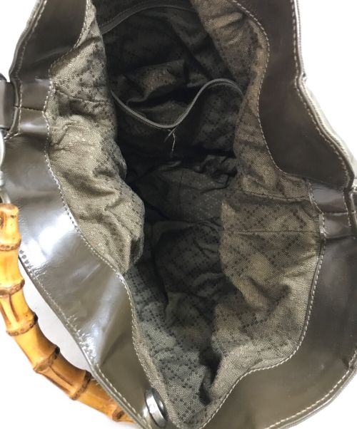 GUCCI（グッチ）GUCCI (グッチ) バンブー2WAYバッグ グリーンの古着・服飾アイテム