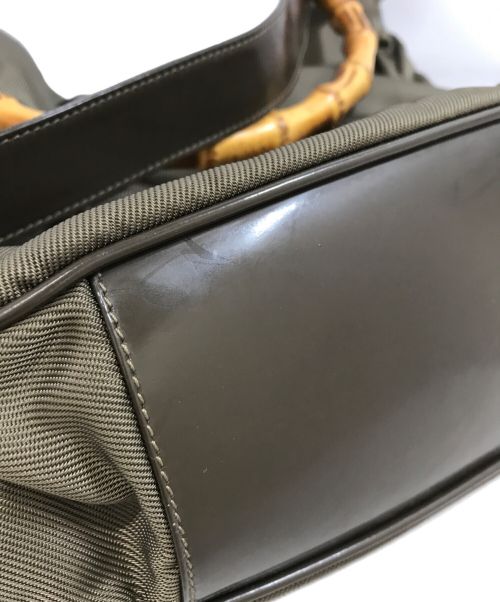 GUCCI（グッチ）GUCCI (グッチ) バンブー2WAYバッグ グリーンの古着・服飾アイテム