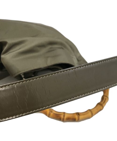 GUCCI（グッチ）GUCCI (グッチ) バンブー2WAYバッグ グリーンの古着・服飾アイテム