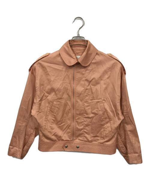 beautiful people（ビューティフルピープル）beautiful people (ビューティフルピープル) フィンクスコットンサテンフレンチフライトジャケット ピンク サイズ:XXSの古着・服飾アイテム