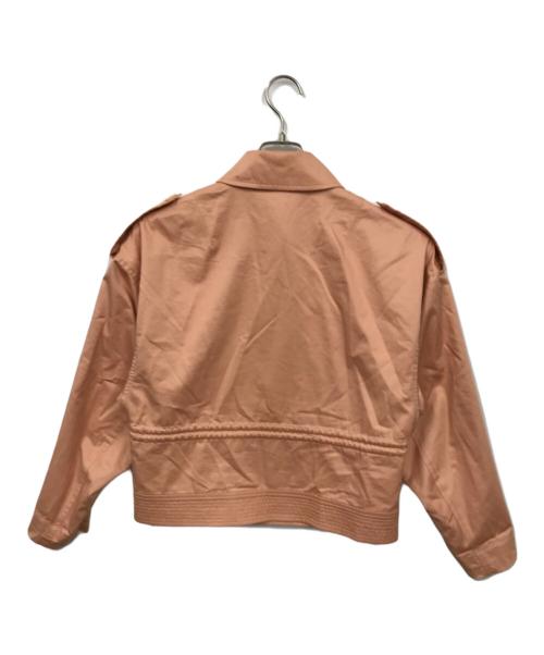 beautiful people（ビューティフルピープル）beautiful people (ビューティフルピープル) フィンクスコットンサテンフレンチフライトジャケット ピンク サイズ:XXSの古着・服飾アイテム