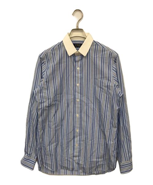 POLO RALPH LAUREN（ポロ・ラルフローレン）POLO RALPH LAUREN (ポロ・ラルフローレン) ストライプシャツ ブルー サイズ:Sの古着・服飾アイテム