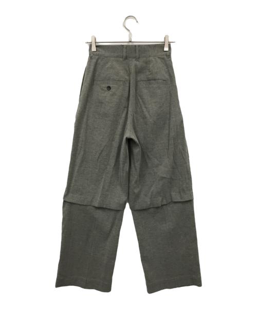 MAISON SPECIAL（メゾンスペシャル）MAISON SPECIAL (メゾンスペシャル) ニースリットスラックス グレー サイズ:36の古着・服飾アイテム