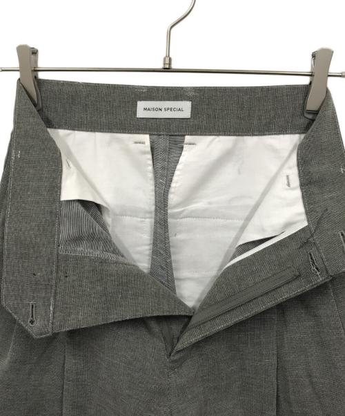 MAISON SPECIAL（メゾンスペシャル）MAISON SPECIAL (メゾンスペシャル) ニースリットスラックス グレー サイズ:36の古着・服飾アイテム