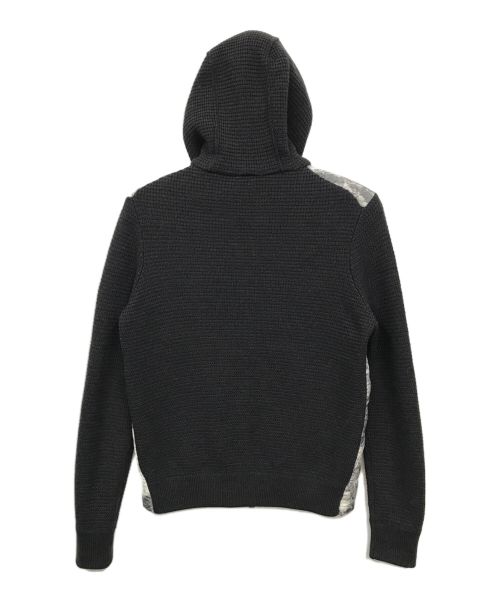 MONCLER（モンクレール）MONCLER (モンクレール) ニットダウンジャケット ブラック×ホワイト サイズ:Sの古着・服飾アイテム