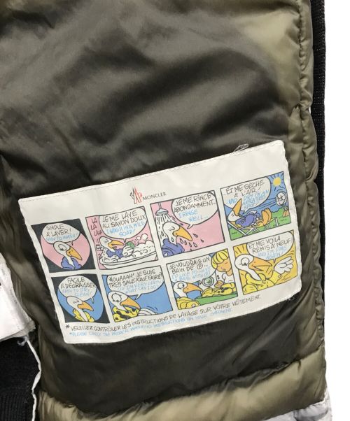 MONCLER（モンクレール）MONCLER (モンクレール) ニットダウンジャケット ブラック×ホワイト サイズ:Sの古着・服飾アイテム