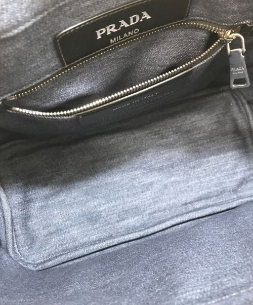 PRADA（プラダ）PRADA (プラダ) カナパトートバッグ ネイビー サイズ:-の古着・服飾アイテム