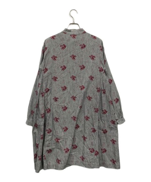 45R（フォーティファイブ・アール）45R (フォーティーファイブアール) ヒッコリーストライプワンピース グレーの古着・服飾アイテム