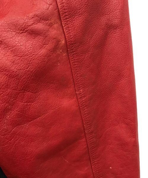 MIRAGE（ミラージュ）mirage (ミラージュ) レザー切替スタジャン レッド×ネイビー サイズ:Lの古着・服飾アイテム