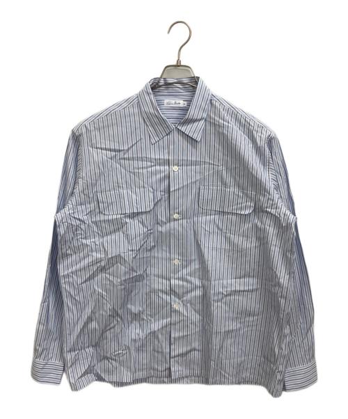 sans limite（サンリミット）Sans limite (サンリミット) ストライプボックスシャツ ブルー サイズ:2の古着・服飾アイテム