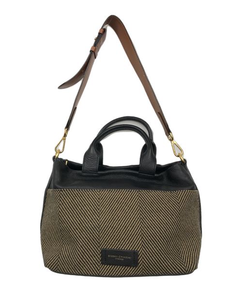 GIANNI CHIARINI（ジャンニ キアリーニ）GIANNI CHIARINI (ジャンニ キアリーニ) DUNA S/2wayハンドバッグ ブラウンの古着・服飾アイテム