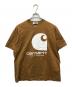 eYe COMME des GARCONS JUNYAWATANABE MAN（アイ コム デ ギャルソン ジュンヤ ワタナベ マン）の古着「コラボプリントTシャツ」｜ブラウン
