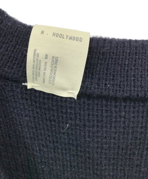 N.HOOLYWOOD（エヌ ハリウッド）N.HOOLYWOOD (エヌ ハリウッド) レタードカーディガン ネイビー サイズ:40の古着・服飾アイテム
