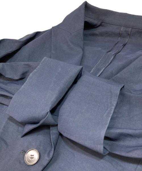 DES PRES（デ プレ）DES PRES (デ プレ) リネンナイロンストレッチ ピークドラペルジャケット ネイビー サイズ:34の古着・服飾アイテム