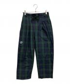 STCH×ANTIQUA GOLFセブンティトゥクラブハウス×アンティカ ゴルフ）の古着「チェックパンツ」｜グリーン