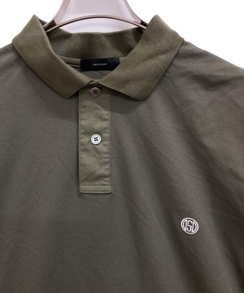 OBSIDIAN（オブシディアン）OBSIDIAN (オブシディアン) バックロゴポロシャツ オリーブ サイズ:XLの古着・服飾アイテム