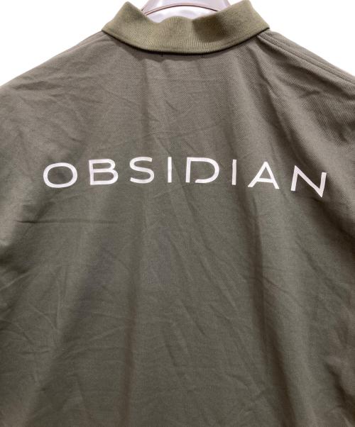 OBSIDIAN（オブシディアン）OBSIDIAN (オブシディアン) バックロゴポロシャツ オリーブ サイズ:XLの古着・服飾アイテム