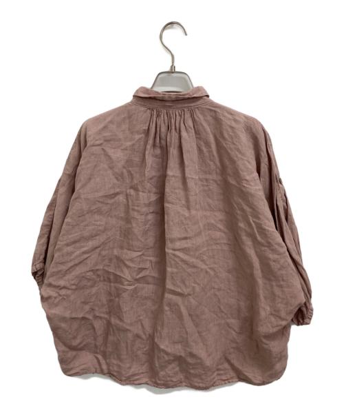 BROCANTE（ブロカント）Brocante (ブロカント) リネンキャンバスグランシャツ ピンク サイズ:2の古着・服飾アイテム