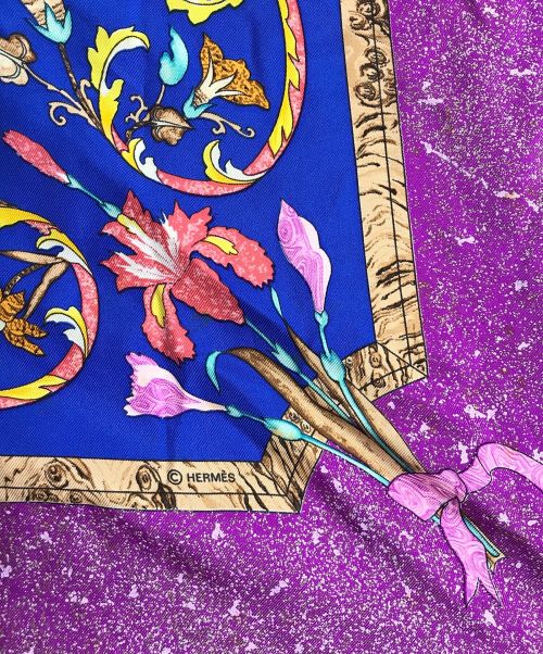 HERMES（エルメス）HERMES (エルメス) カレ90 ブルーの古着・服飾アイテム