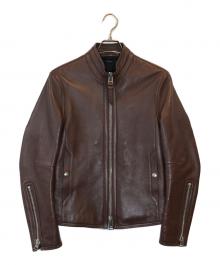 TOM FORD（トムフォード）の古着「ラムレザージャケット」｜ブラウン