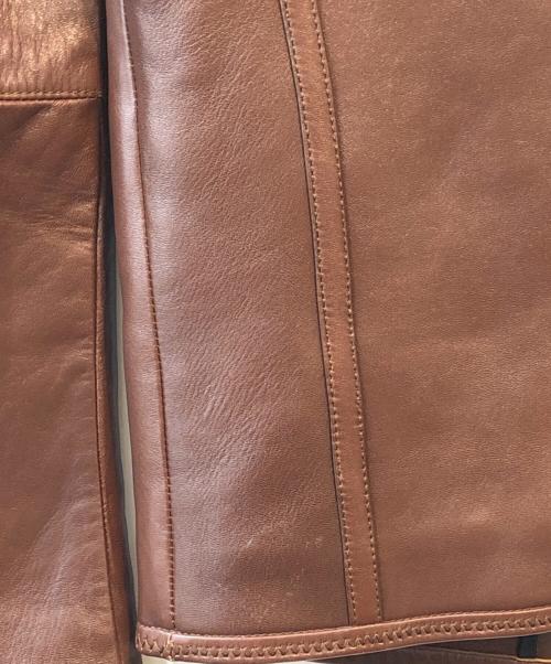 TOM FORD（トムフォード）TOM FORD (トムフォード) ラムレザージャケット ブラウン サイズ:44の古着・服飾アイテム