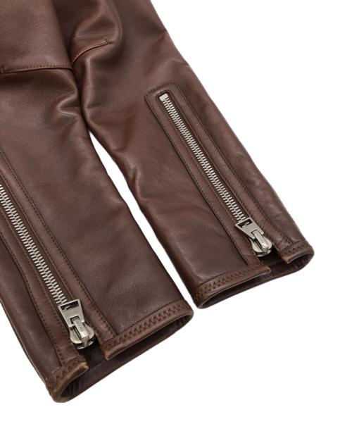 TOM FORD（トムフォード）TOM FORD (トムフォード) ラムレザージャケット ブラウン サイズ:44の古着・服飾アイテム