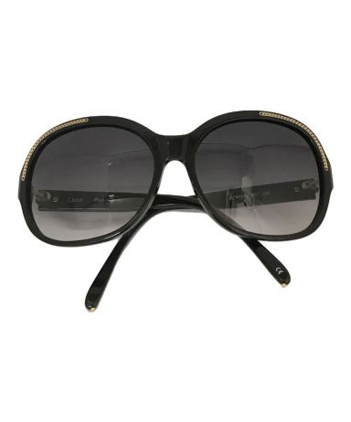 中古・古着通販】Chloe (クロエ) チェーンデザインサングラス ブラック