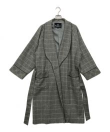 Aquascutum（アクアスキュータム）の古着「カシミヤ混ガウンコート」｜グレー