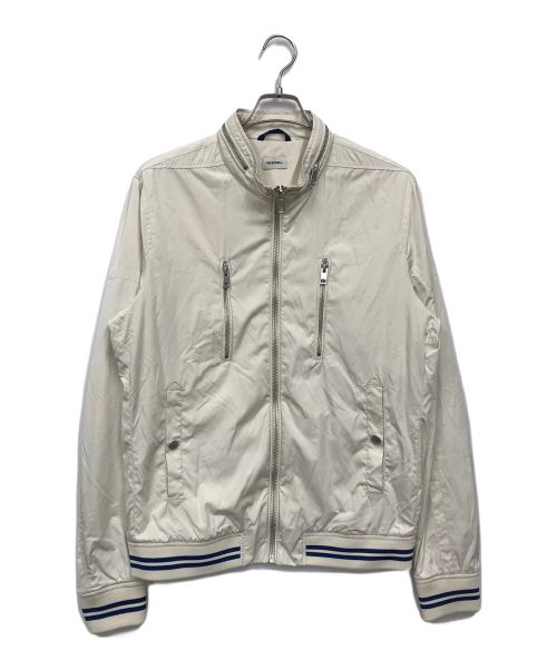 DIESEL（ディーゼル）DIESEL (ディーゼル) ジップナイロンジャケット アイボリー サイズ:XLの古着・服飾アイテム